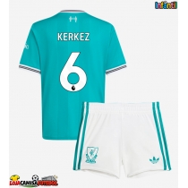 Camisa de Futebol Liverpool Milos Kerkez #6 Equipamento Alternativo Infantil 2025-26 Manga Curta (+ Calças curtas)